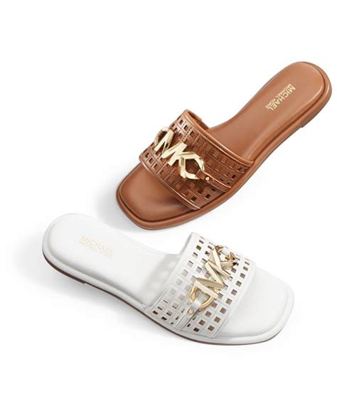 Michael Kors Women's Hayworth Slide Flat Sandals.